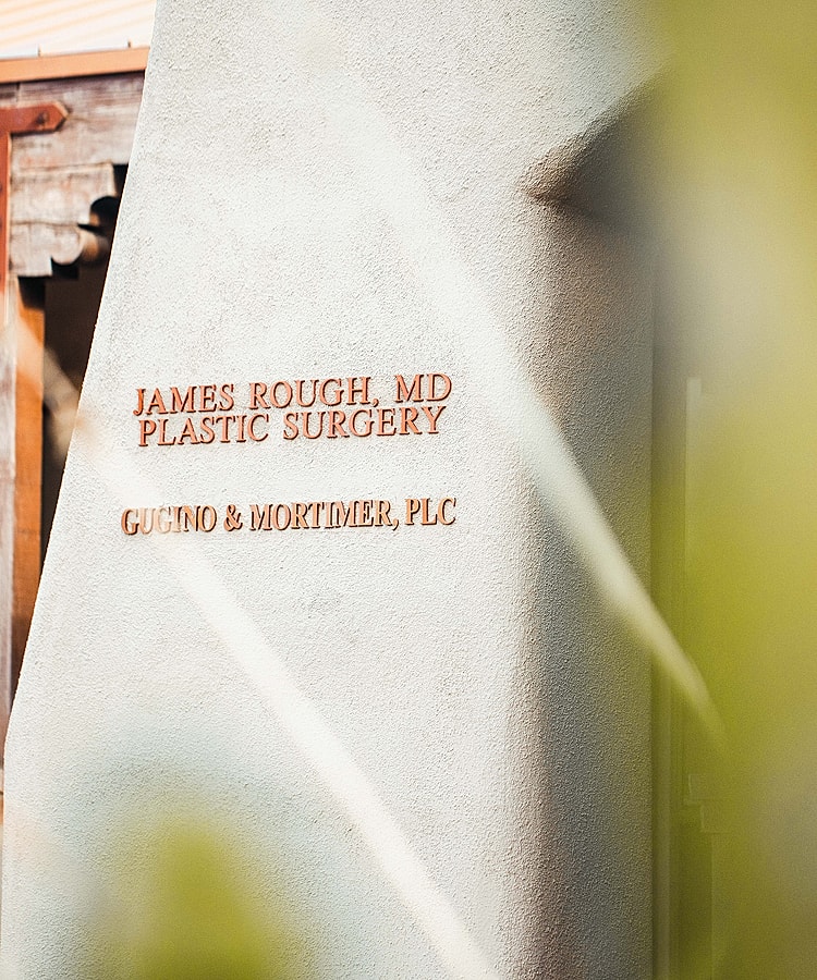 Sign for James Rough, MD Plastic Surgery.